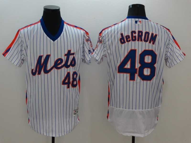 New York Mets #48 Jacob DeGrom White(Blue Strip) 2016 Flexbase Collection Alternate Stitched Jersey,We sell and wholesale New York Mets #48 Jacob DeGrom White(Blue Strip) 2016 Flexbase Collection Alternate Stitched Jersey on line form chian!